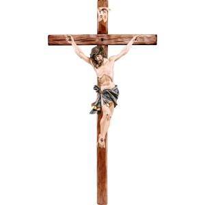 Alpenchristus blau mit geradem Kreuz
