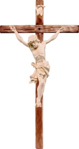 Alpenchristus weiss mit geradem Kreuz