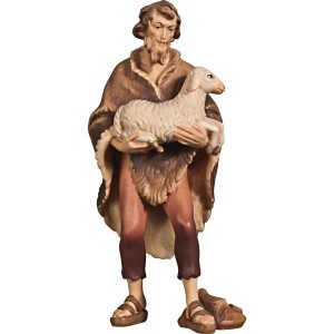 A-Pastore con agnello - colorato - 6,5 cm
