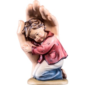 Protecting hand standing with boy - color - 14 cm