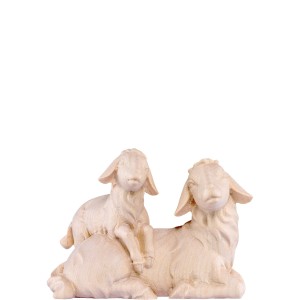 Sheep lying with lamb Artis - natural - 15 cm