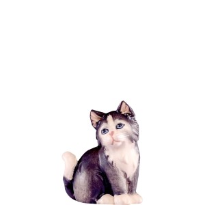 Katze Artis grau - bemalt - 10 cm
