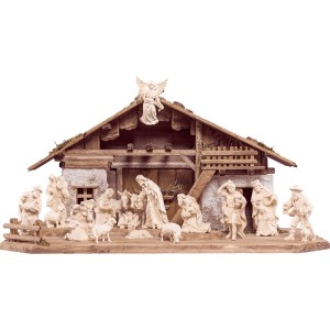 Nativity-set H.K. 18 pieces - natural - 9 cm