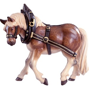 Cavallo da tiro sx - colorato - 18 cm