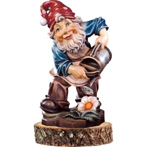 Gnome gardener on pedestal
