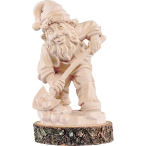 Gnome miner on pedestal - natural - 5 cm