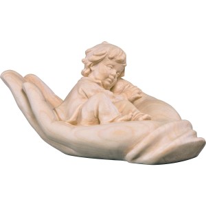 Protecting hand lying with boy - natural - 15 cm