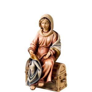A-St.Mary sitting (C) without chest - color - 10 cm