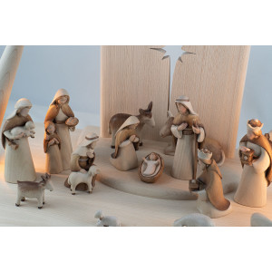 Fides Nativity-set 17 pcs with LED - 10 cm (49 x 27 x 18 cm)