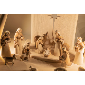 Fides Nativity-set 17 pcs with LED - 12 cm (66 x 29 x 31 cm)