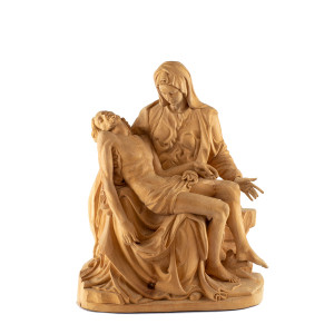 Pieta aus Zirbelkiefer - natur - 45 cm