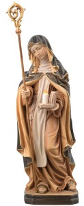 St. Bridget with book, candle and crosier