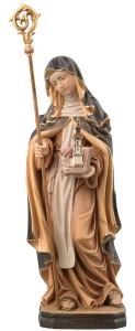 St. Irma with book, church and crosier