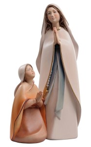 Madonna Lourdes moderna con Bernadetta