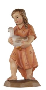Shepherdess with goose tirolean crib