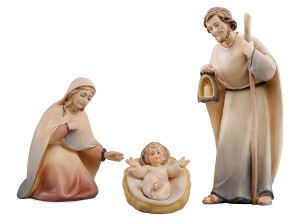 LI Holy family Light with stick+Jesus child - color - 8,5 cm