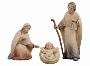 LI Holy family Light with stick+Jesus child - color - 12 cm