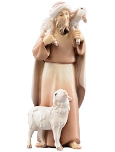 LI Herdsman with two sheep - color - 10 cm