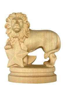 Segno zodiacale leone - naturale - 9 cm