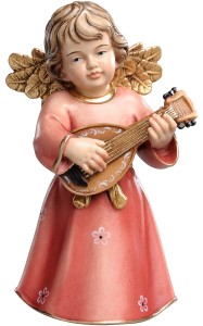 Angelo della luce mandolino - colorato - 5 cm