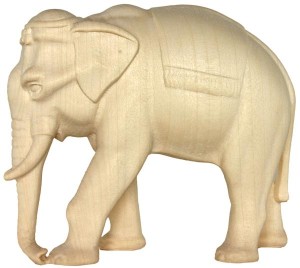 Elefant - natur - 15 cm