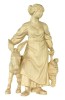 Woman with donkey n.b. - naturale - 22 cm