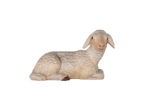 Sheep lying n.b. - colorato - 11 cm