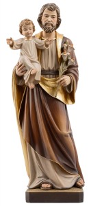 St. Josef with child - color - 43 cm