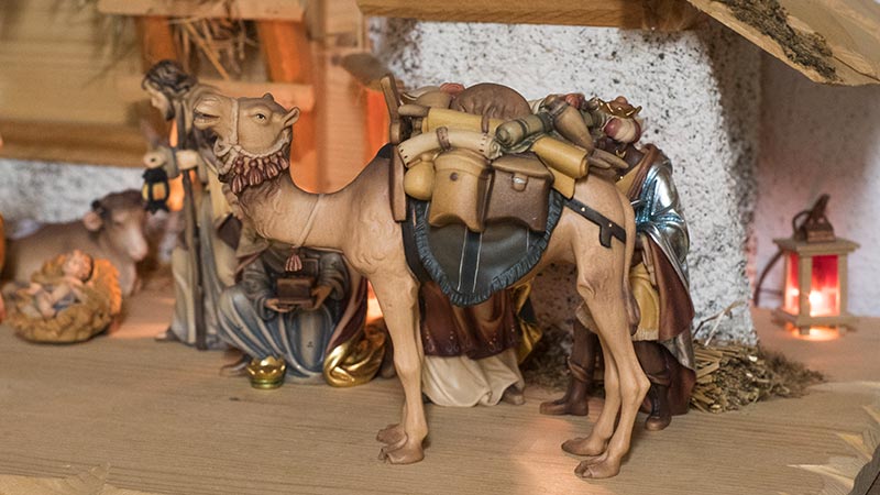Krippenfiguren König auf Pferd K090-15 für 15cm Krippenfiguren